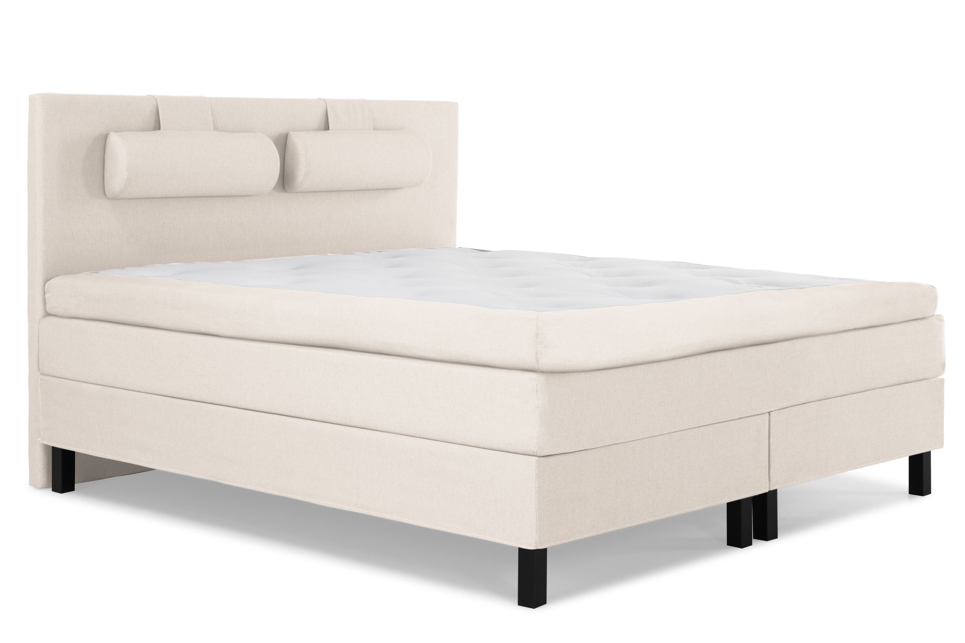 Lucky Komplett Sengepakke 180x200 Lateks Glatt Sengegavl - Nakkepute Stor Beige - Møbler - Senger - Komplett sengepakke