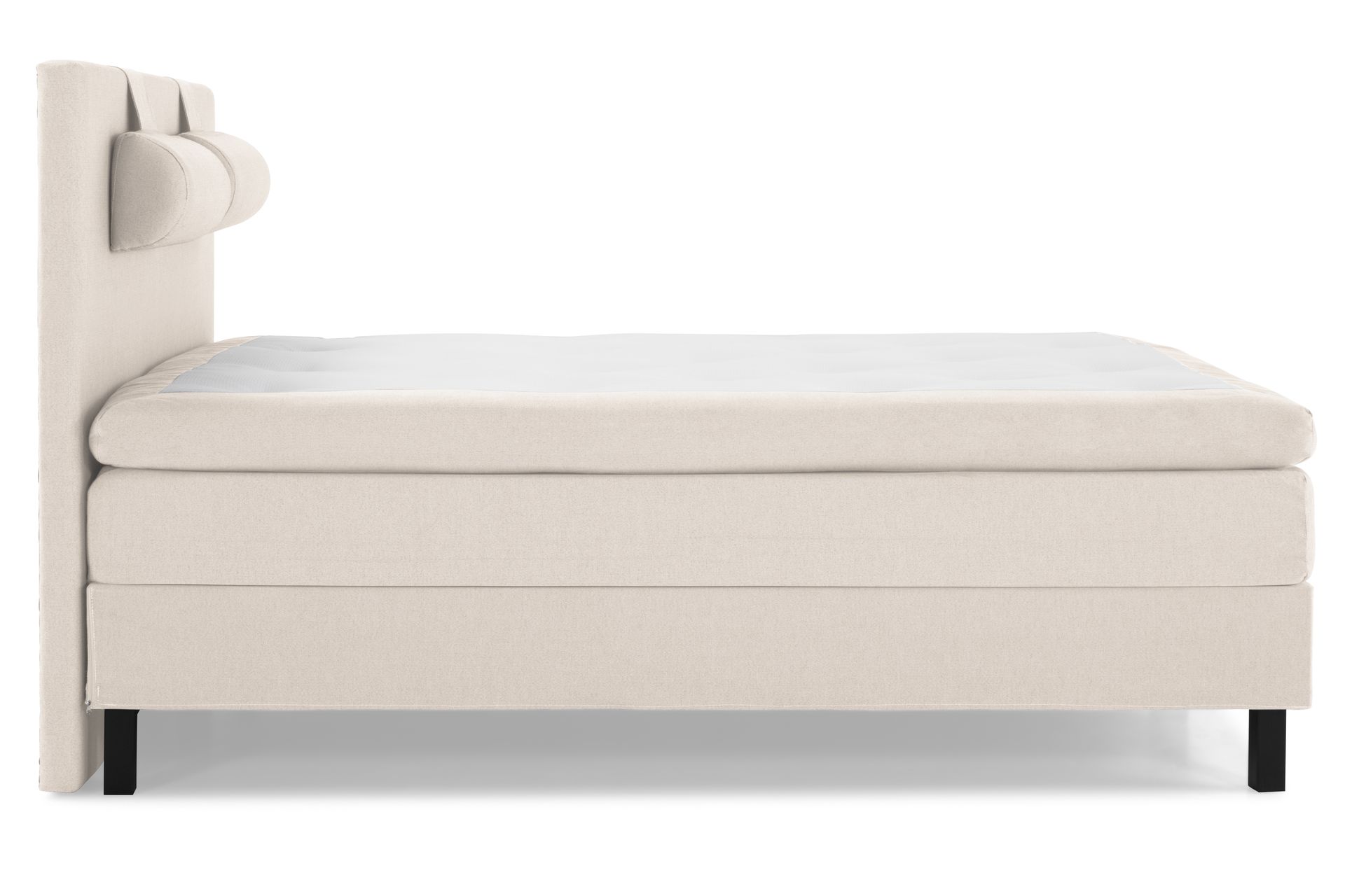 Lucky Komplett Sengepakke 180x200 Lateks Glatt Sengegavl - Nakkepute Stor Beige - Møbler - Senger - Komplett sengepakke