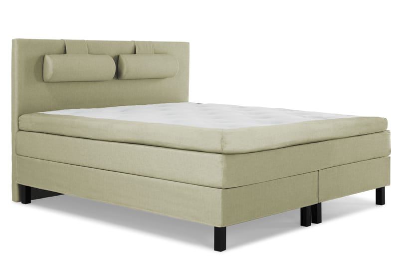 Lucky Komplett Sengepakke 180x200 Lateks Glatt Sengegavl - Nakkepute Stor Grønn - Møbler - Senger - Kontinentalsenger