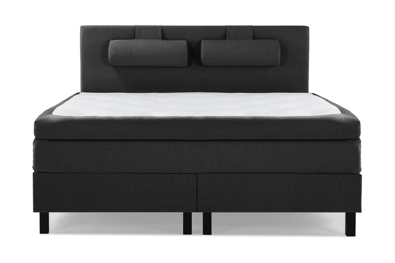 Lucky Komplett Sengepakke 180x200 Lateks Glatt Sengegavl - Nakkepute Stor Svart/Grå - Møbler - Senger - Komplett sengepakke