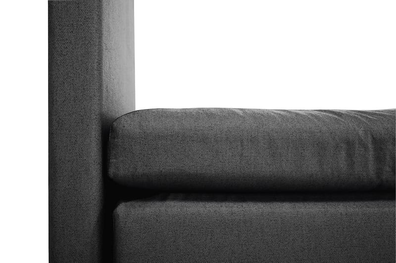 Lucky Komplett Sengepakke 180x200 Lateks Glatt Sengegavl - Svart/Grå - Møbler - Senger - Kontinentalsenger