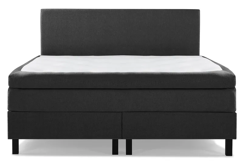 Lucky Komplett Sengepakke 180x200 Lateks Glatt Sengegavl - Svart/Grå - Møbler - Senger - Kontinentalsenger