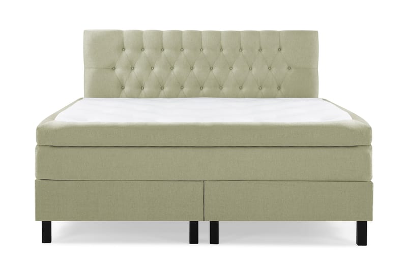 Lucky Komplett Sengepakke 180x200 Memory Diamant Sengegavl - Grønn - Møbler - Senger - Kontinentalsenger