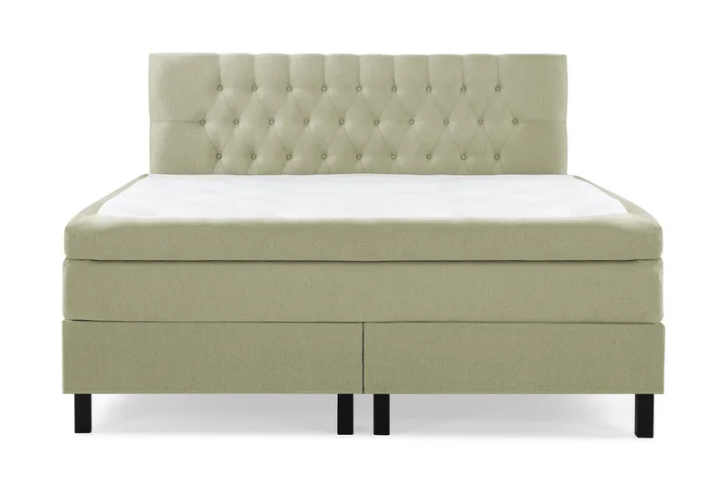 Lucky Komplett Sengepakke 180x200 Memory Diamant Sengegavl - Grønn - Møbler - Senger - Kontinentalsenger