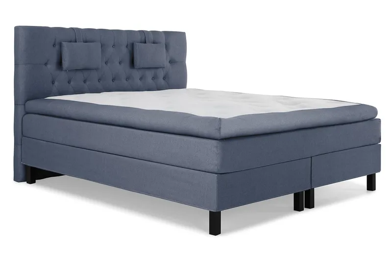 Lucky Komplett Sengepakke 180x200 Memory Diamant Sengegavl - Nakkepute Liten Mørkeblå - Møbler - Senger - Kontinentalsenger