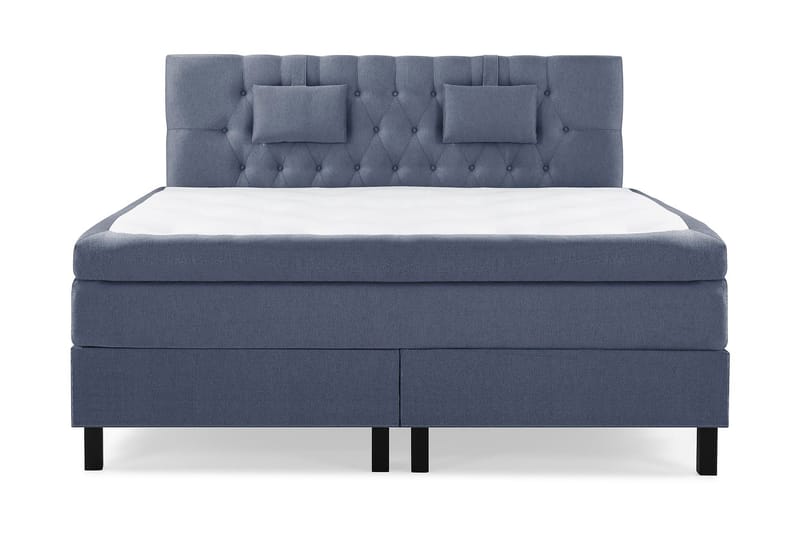 Lucky Komplett Sengepakke 180x200 Memory Diamant Sengegavl - Nakkepute Liten Mørkeblå - Møbler - Senger - Kontinentalsenger