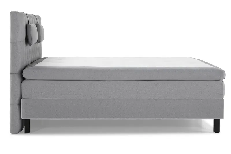 Lucky Komplett Sengepakke 180x200 Memory Diamant Sengegavl - Nakkepute Liten Mellomgrå - Møbler - Senger - Kontinentalsenger