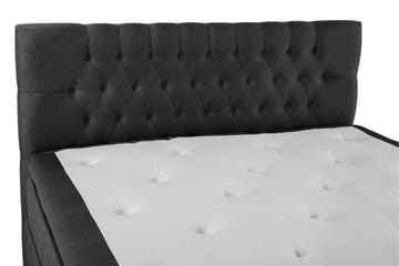 Lucky Komplett Sengepakke 180x200 Memory Diamant Sengegavl - Svart/Grå - Møbler - Senger - Komplett sengepakke
