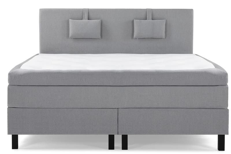 Lucky Komplett Sengepakke 180x200 Memory Glatt Sengegavl - Nakkepute Liten Mellomgrå - Møbler - Senger - Komplett sengepakke
