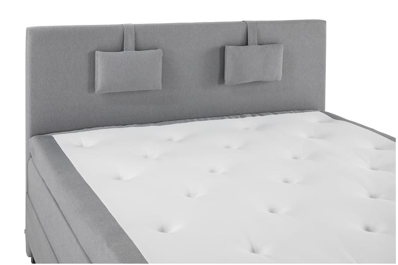 Lucky Komplett Sengepakke 180x200 Memory Glatt Sengegavl - Nakkepute Liten Mellomgrå - Møbler - Senger - Komplett sengepakke