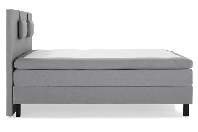 Lucky Komplett Sengepakke 180x200 Memory Glatt Sengegavl - Nakkepute Liten Mellomgrå - Møbler - Senger - Kontinentalsenger