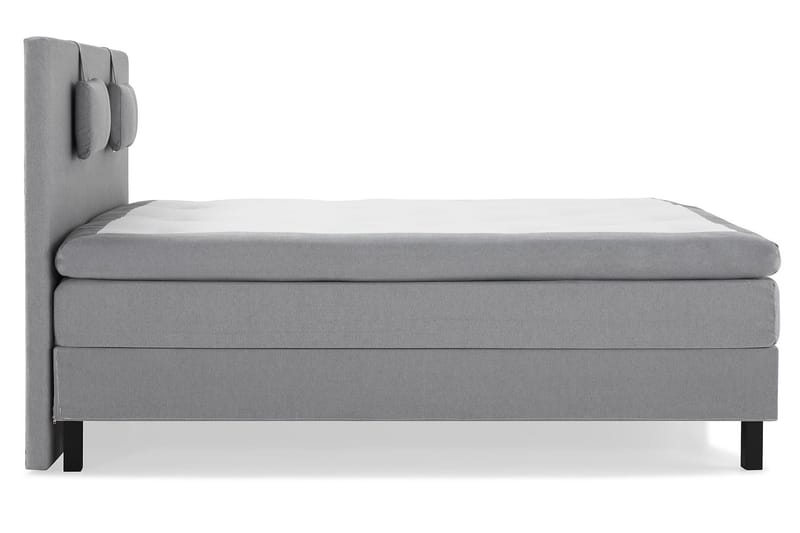 Lucky Komplett Sengepakke 180x200 Memory Glatt Sengegavl - Nakkepute Liten Mellomgrå - Møbler - Senger - Kontinentalsenger