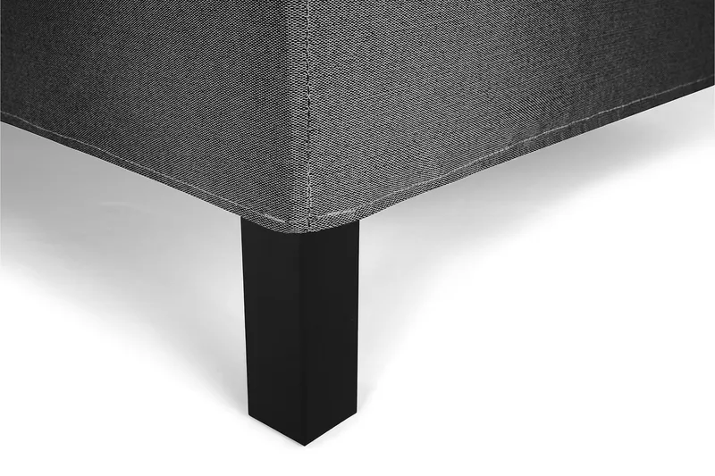 Lucky Komplett Sengepakke 180x200 Memory Glatt Sengegavl - Nakkepute Liten Svart/Grå - Møbler - Senger - Kontinentalsenger