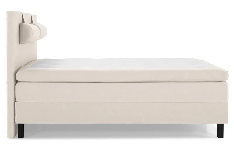 Lucky Komplett Sengepakke 180x200 Memory Glatt Sengegavl - Nakkepute Stor Beige - Møbler - Senger - Kontinentalsenger