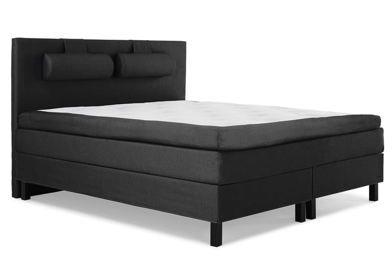 Lucky Komplett Sengepakke 180x200 Memory Glatt Sengegavl - Nakkepute Stor Svart/Grå - Møbler - Senger - Komplett sengepakke