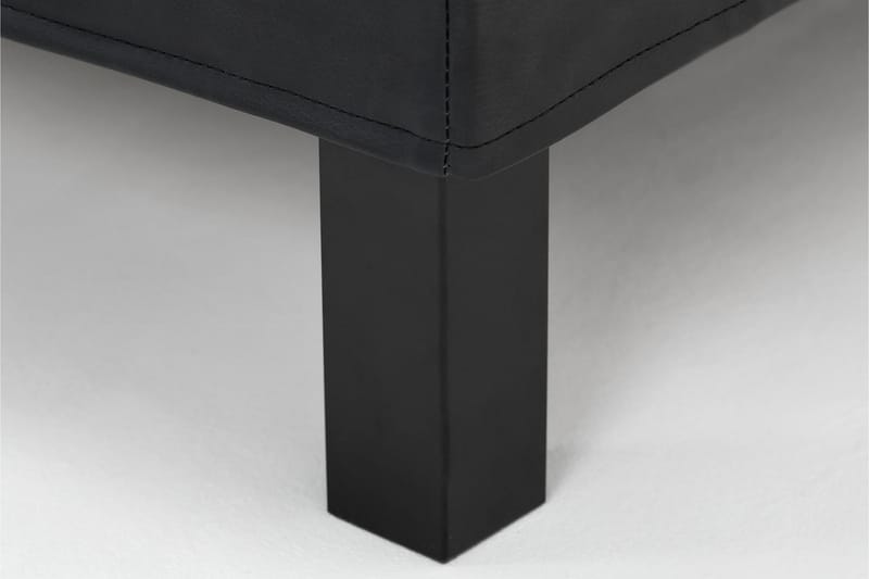 Lucky Komplett Sengepakke 180x200 Memory Glatt Sengegavl - Nakkepute Stor Svart/Grå/PU - Møbler - Senger - Komplett sengepakke