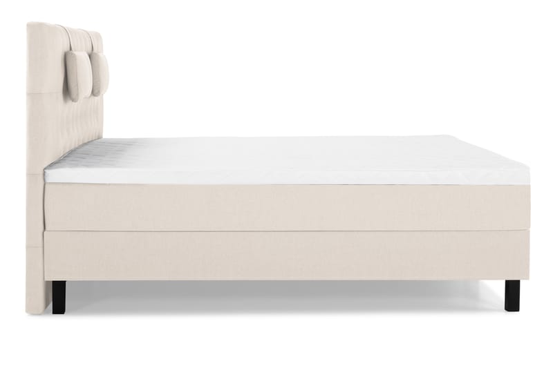 Lucky Komplett Sengepakke 180x200 Skum Diamant Sengegavl - Nakkepute Liten Beige - Møbler - Senger - Komplett sengepakke