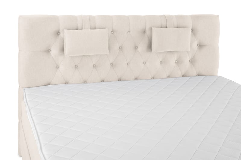 Lucky Komplett Sengepakke 180x200 Skum Diamant Sengegavl - Nakkepute Liten Beige - Møbler - Senger - Komplett sengepakke