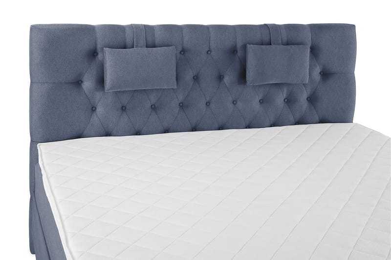 Lucky Komplett Sengepakke 180x200 Skum Diamant Sengegavl - Nakkepute Liten Mørkeblå - Møbler - Senger - Kontinentalsenger