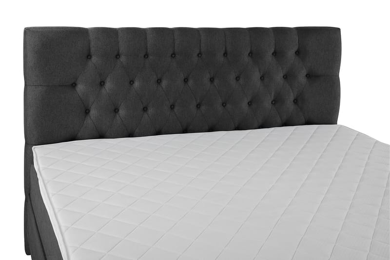Lucky Komplett Sengepakke 180x200 Skum Diamant Sengegavl - Svart/Grå - Møbler - Senger - Komplett sengepakke