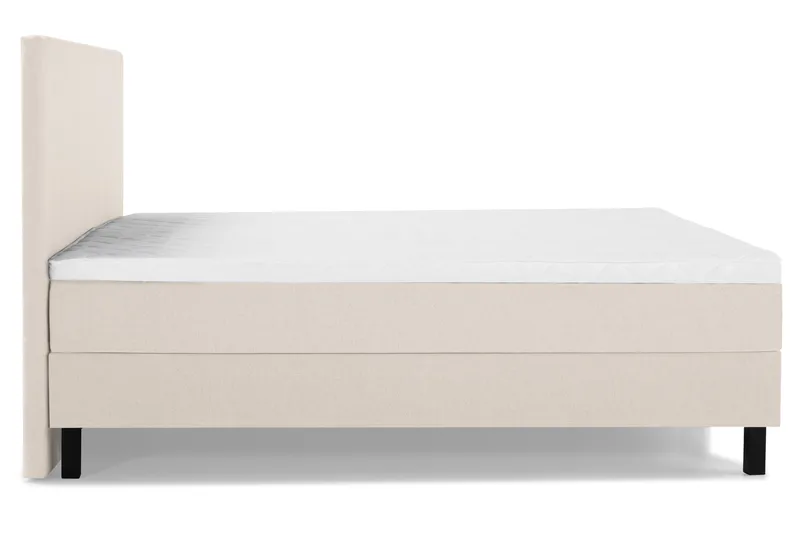 Lucky Komplett Sengepakke 180x200 Skum Glatt Sengegavl - Beige - Møbler - Senger - Kontinentalsenger