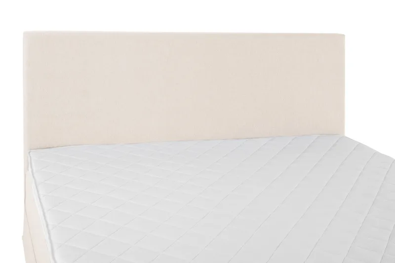Lucky Komplett Sengepakke 180x200 Skum Glatt Sengegavl - Beige - Møbler - Senger - Kontinentalsenger