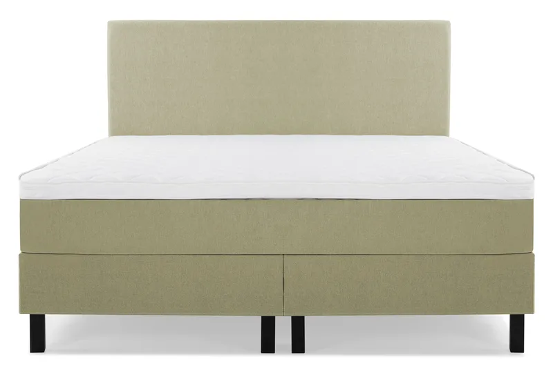 Lucky Komplett Sengepakke 180x200 Skum Glatt Sengegavl - Grønn - Møbler - Senger - Kontinentalsenger