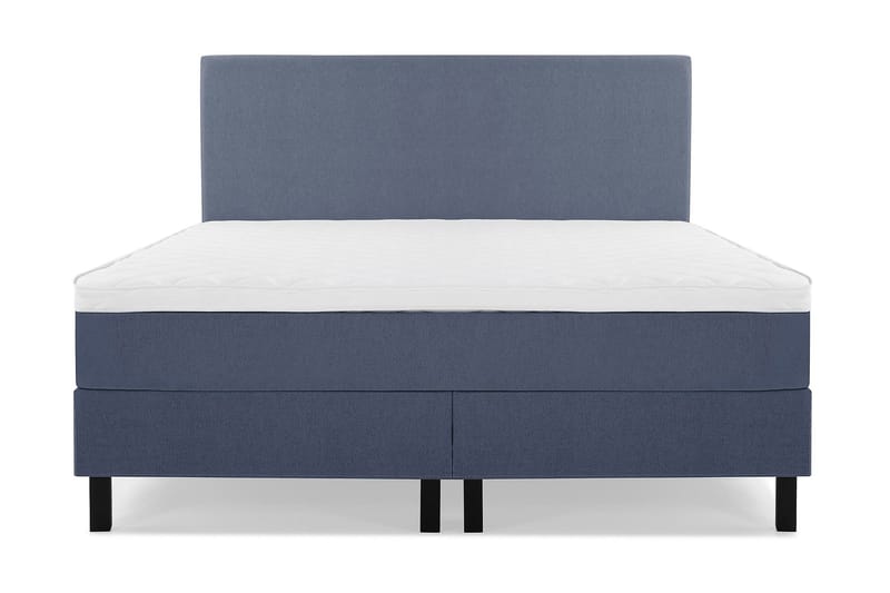 Lucky Komplett Sengepakke 180x200 Skum Glatt Sengegavl - Mørkeblå - Møbler - Senger - Kontinentalsenger