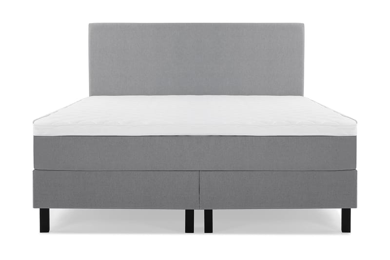 Lucky Komplett Sengepakke 180x200 Skum Glatt Sengegavl - Mellangrå - Møbler - Senger - Kontinentalsenger