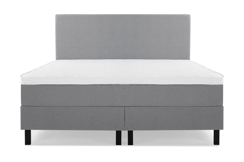 Lucky Komplett Sengepakke 180x200 Skum Glatt Sengegavl - Mellangrå - Møbler - Senger - Kontinentalsenger