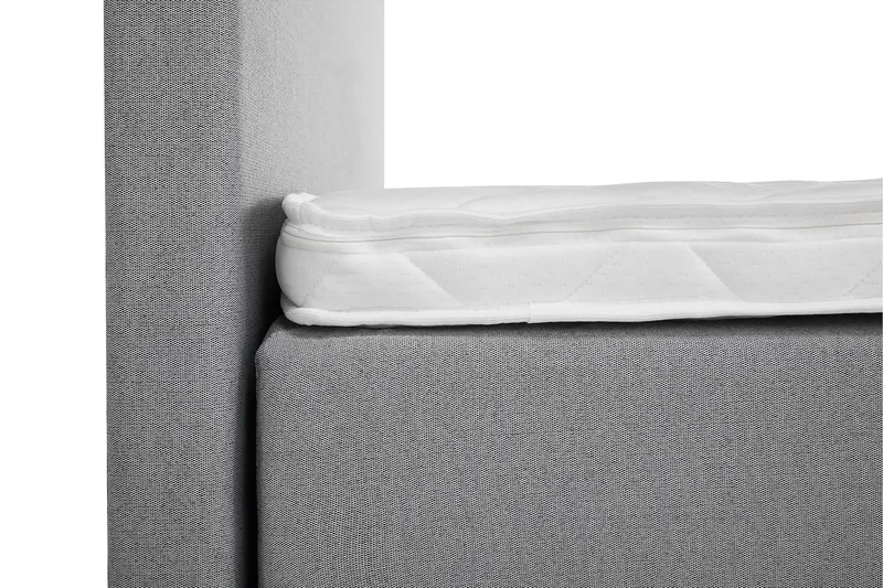 Lucky Komplett Sengepakke 180x200 Skum Glatt Sengegavl - Mellangrå - Møbler - Senger - Kontinentalsenger