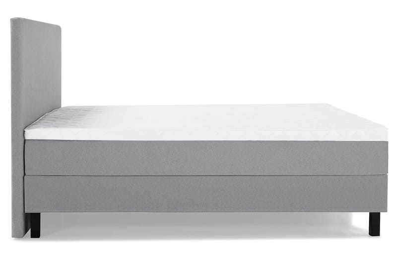 Lucky Komplett Sengepakke 180x200 Skum Glatt Sengegavl - Mellangrå - Møbler - Senger - Kontinentalsenger