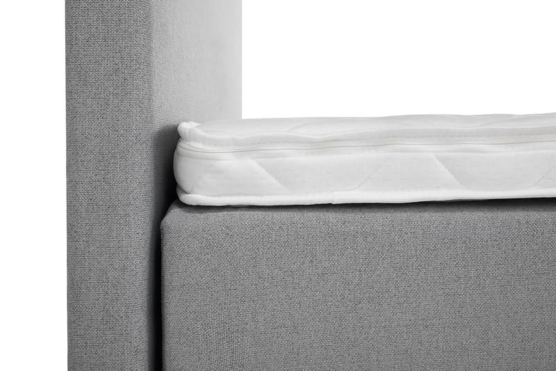 Lucky Komplett Sengepakke 180x200 Skum Glatt Sengegavl - Nakkepute Stor Mellangrå - Møbler - Senger - Kontinentalsenger