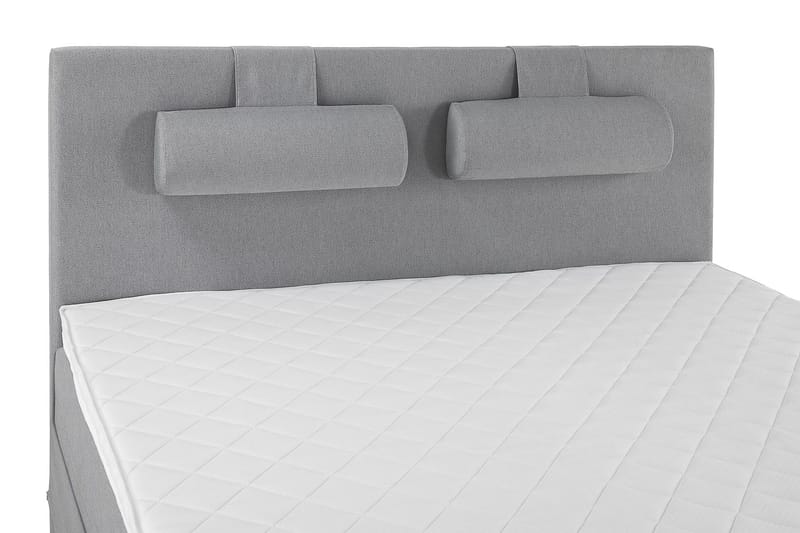Lucky Komplett Sengepakke 180x200 Skum Glatt Sengegavl - Nakkepute Stor Mellangrå - Møbler - Senger - Kontinentalsenger