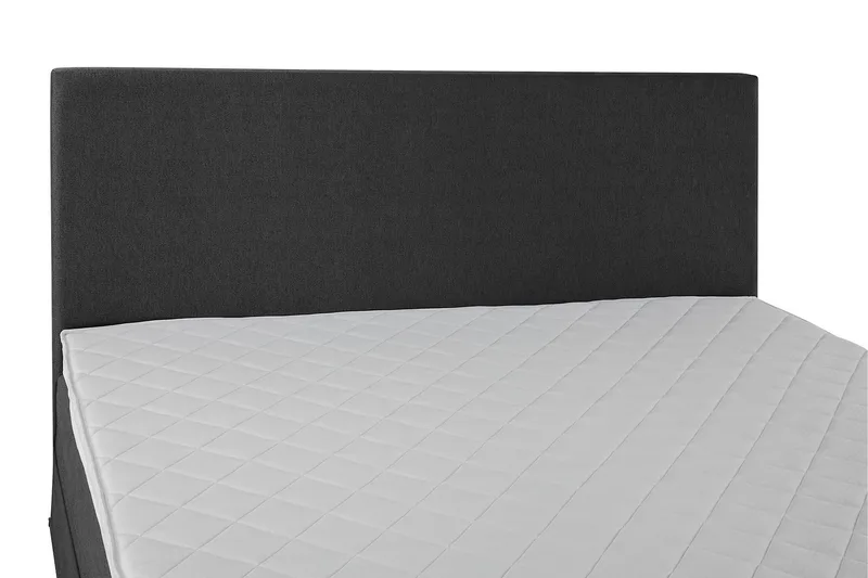 Lucky Komplett Sengepakke 180x200 Skum Glatt Sengegavl - Svart/Grå - Møbler - Senger - Kontinentalsenger