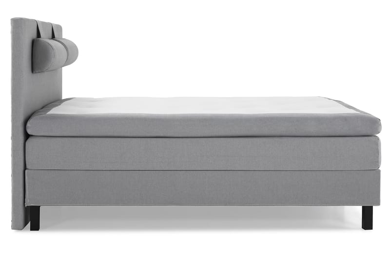 Lucky Komplett Sengepakke 180x200 Polyeter Glatt Sengegavl - Nakkepute Stor Mellangrå - Møbler - Senger - Komplett sengepakke