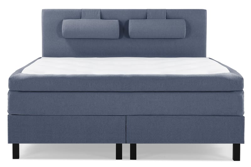 Lucky Komplett Sengepakke 180x200 Polyeter Glatt Sengegavl - Nakkepute Stor Mørkeblå - Møbler - Senger - Kontinentalsenger