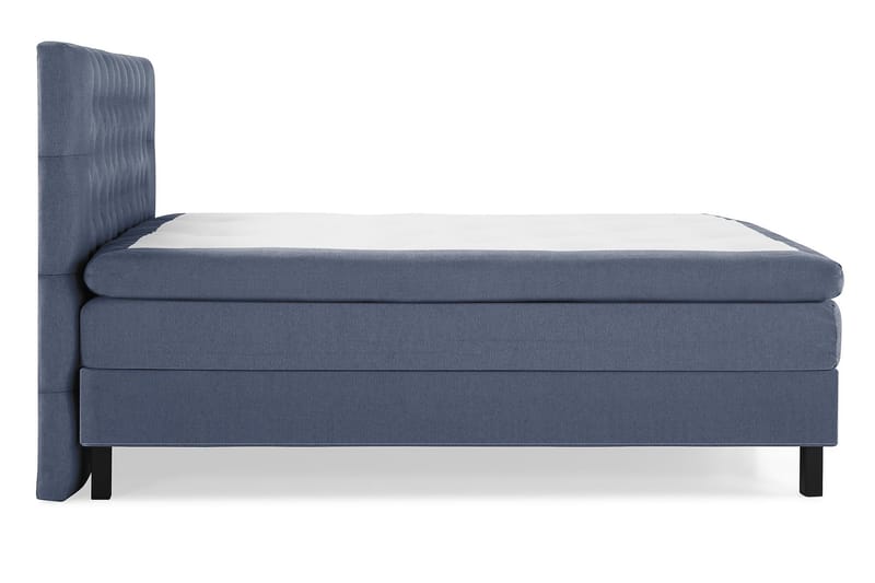 Lucky Komplett Sengepakke 180x200 Polyeter Diamant Sengegavl - Mørkeblå - Møbler - Senger - Komplett sengepakke