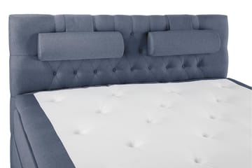 Lucky Komplett Sengepakke 180x200 Polyeter Diamant Sengegavl - Nakkepute Stor Mørkeblå - Møbler - Senger - Kontinentalsenger