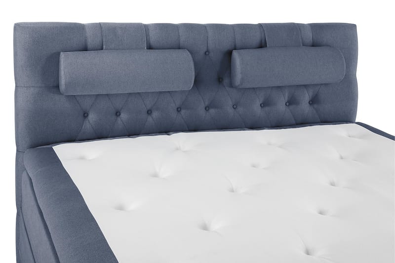 Lucky Komplett Sengepakke 180x200 Polyeter Diamant Sengegavl - Nakkepute Stor Mørkeblå - Møbler - Senger - Kontinentalsenger
