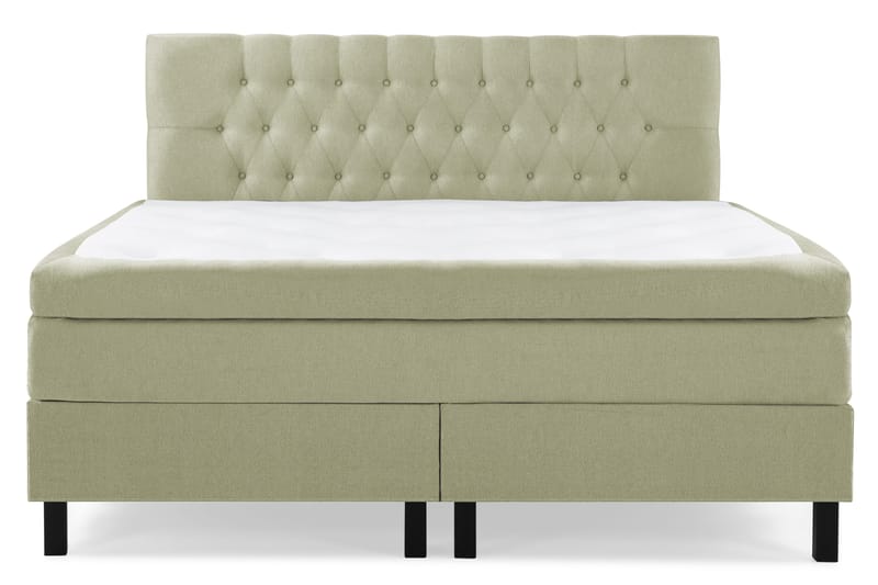 Lucky Komplett Sengepakke 180x200 Polyeter Diamant Sengegavl - Grønn - Møbler - Senger - Kontinentalsenger