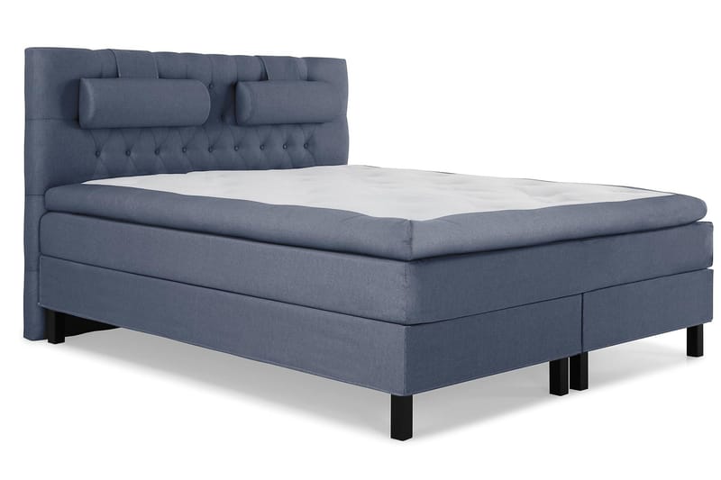 Lucky Komplett Sengepakke 180x200 Polyeter Diamant Sengegavl - Nakkepute Stor Mørkeblå - Møbler - Senger - Kontinentalsenger