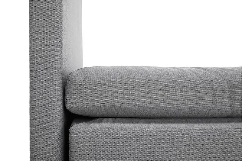 Lucky Komplett Sengepakke 180x200 Polyeter Glatt Sengegavl - Nakkepute Stor Mellangrå - Møbler - Senger - Kontinentalsenger