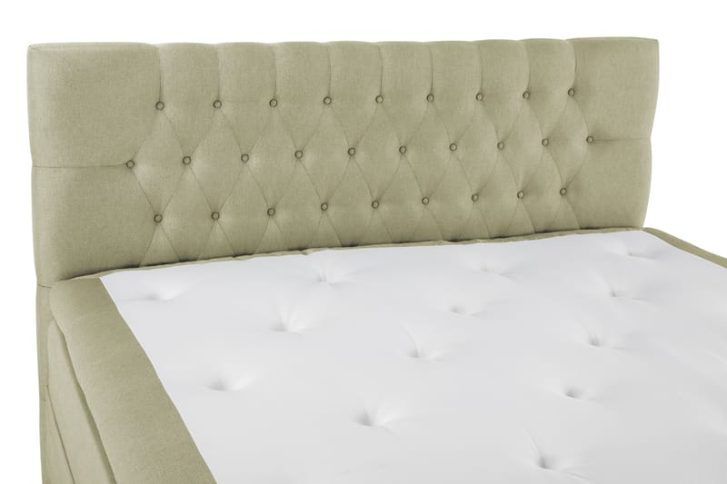 Lucky Komplett Sengepakke 180x200 Polyeter Diamant Sengegavl - Gr�ønn - Møbler - Senger - Komplett sengepakke