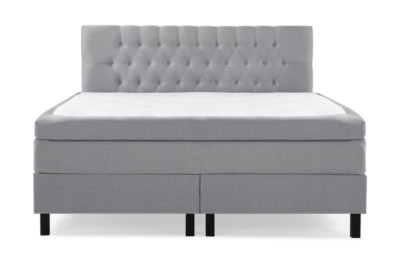 Lucky Komplett Sengpakke 160x200 cm med Sengegavl Fast - Grå - Møbler - Senger - Kontinentalsenger