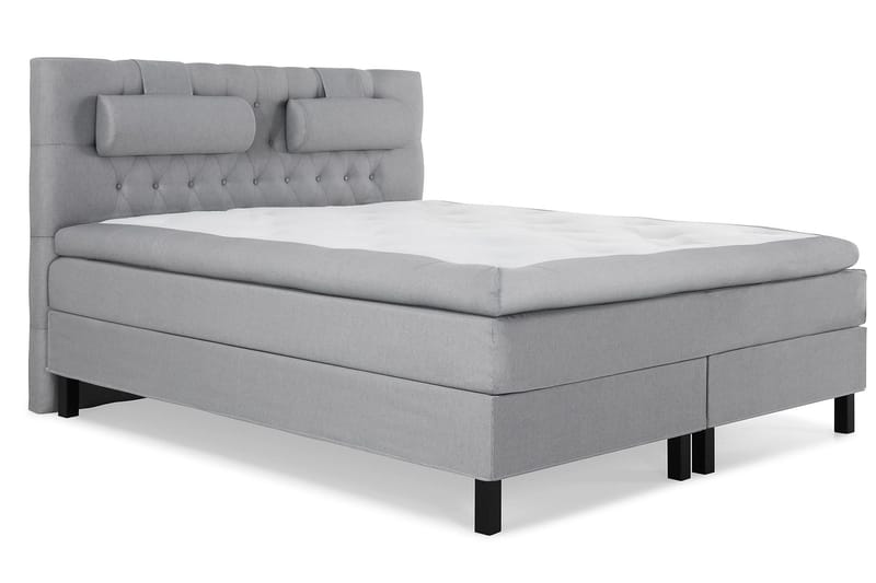 Lucky Komplett Sengpakke 180x200 cm Kontinentalseng med Sengegavl - Grå - Møbler - Senger - Kontinentalsenger