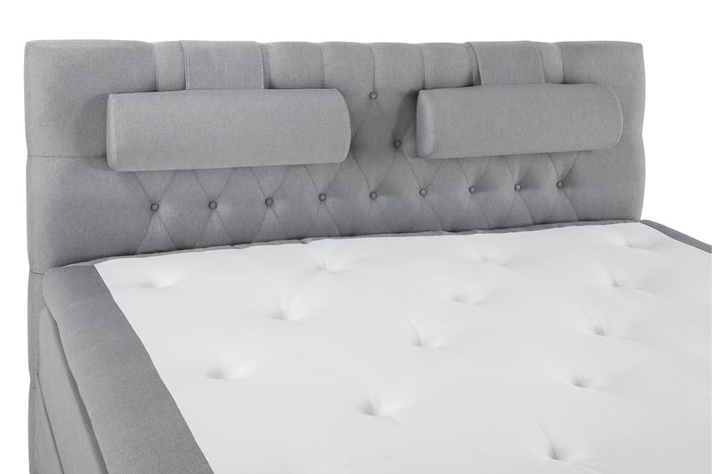 Lucky Komplett Sengpakke 180x200 cm Kontinentalseng med Sengegavl - Grå - Møbler - Senger - Kontinentalsenger