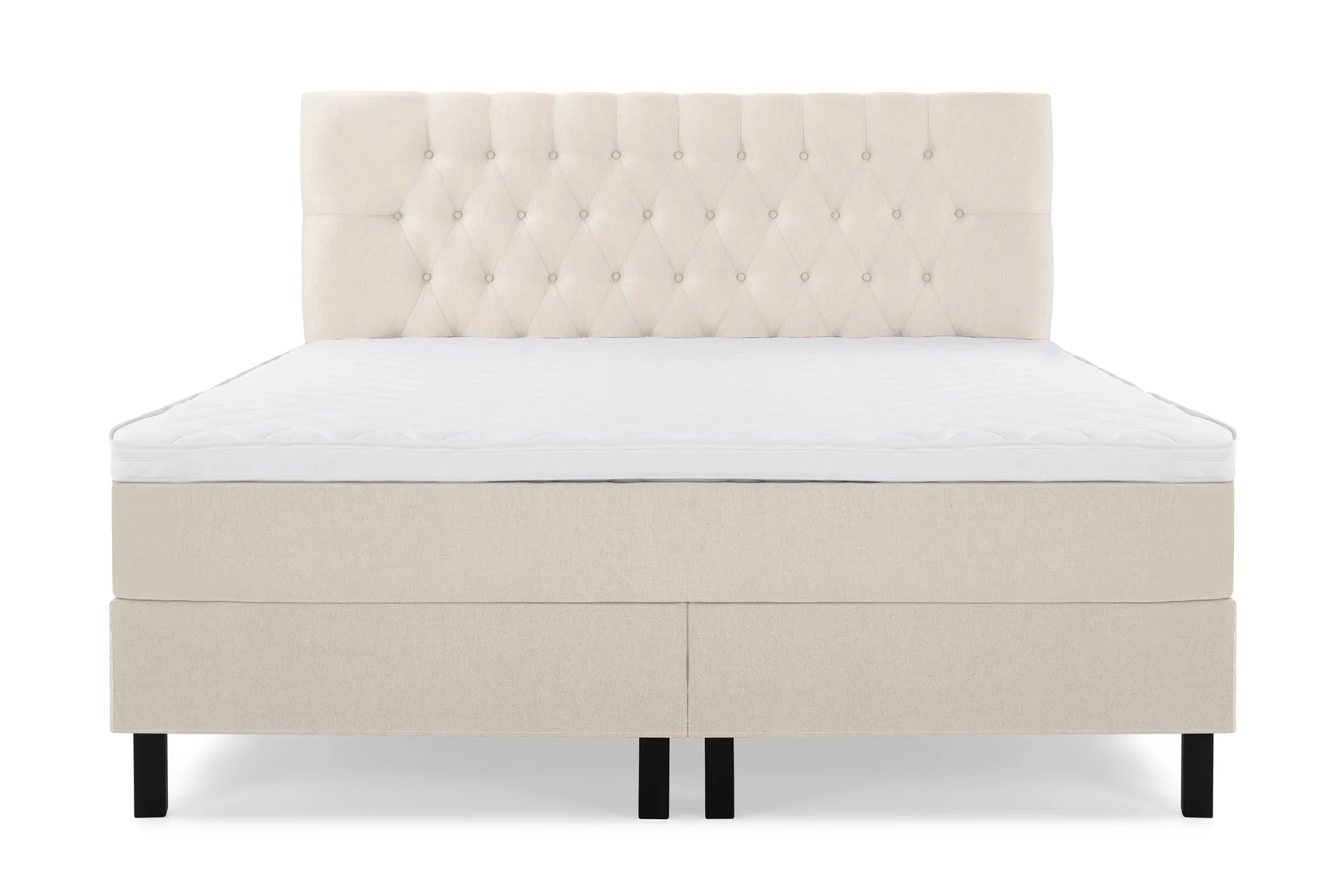 Bedly Lucky Komplett Sengpakke 180x200 cm Skum Diamant Sengegavl Beige ...