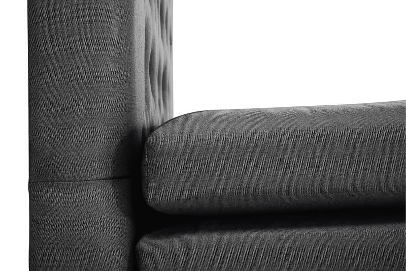 Lucky Komplett Sengpakke 180x200 cm Polyeter Diamant Sengegavl - Svart / Mørkgrå - Møbler - Senger - Kontinentalsenger