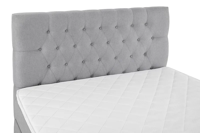 Lucky Komplett Sengpakke Kontinentalseng med Sengegavl 120x200 cm - Grå - Møbler - Senger - Kontinentalsenger